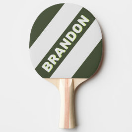 Retro Mos Uitgebleekt Vette Strepen met Naam Tafeltennisbatje