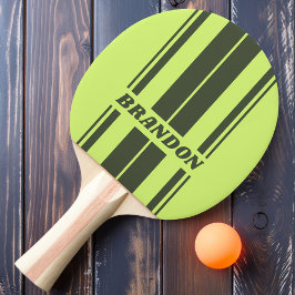 Retro Mos Uitgevaagd Tweekleurige Board Strepen me Tafeltennisbatje