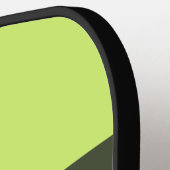 Retro Mos Uitlopend over Strepen met Naam Pickleball Paddle (Links Detail)