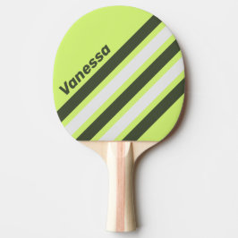 Retro Mos Uitlopende Strepen met Naam Tafeltennisbatje