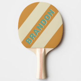Retro Mos Vette Strepen met Naam Tafeltennisbatje