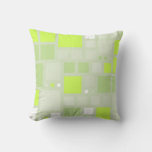 Retro Mosaic Squares   Groene Limoen Kussen
