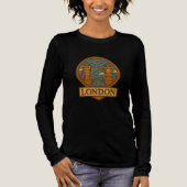 Retro Mosaic Tower Bridge Londen T-shirt (Voorkant)