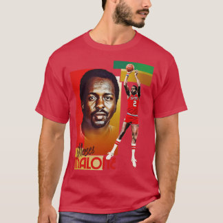 Retro Moses Malone Basketbal D T-shirt
