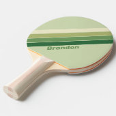 Retro Moss Regenboog met Naam Tafeltennisbatje (Voorkant Gekanteld)