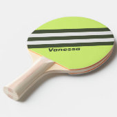 Retro Moss Vervagen Strepen met Naam Tafeltennisbatje (Voorkant Gekanteld)
