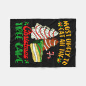 Retro Most Likely To Eat All The Christmas Tree Ca Fleece Deken (Voorkant (Horizontaal))