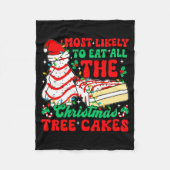 Retro Most Likely To Eat All The Christmas Tree Ca Fleece Deken (Voorkant)