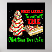 Retro Most Likely To Eat All The Christmas Tree Ca Poster (Voorkant)