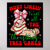 Retro Most Likely To Eat All The Christmas Tree Ca Poster (Voorkant)