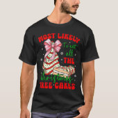 Retro Most Likely To Eat All The Christmas Tree Ca T-shirt (Voorkant)