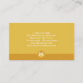 Retro Mosterd Geometrisch Modern Monogram Visitekaartje (Achterkant)