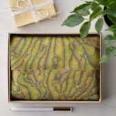 Retro Mosterd Groovy Psychodelische Abstracte Patr Tissuepapier (Geschenk)