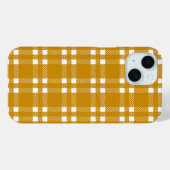 Retro mosterdgeel en witte texturering in een geru Case-Mate iPhone case (Achterkant (horizontaal))