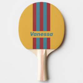 Retro Mosterdzaadje Pinstrepen met Naam Tafeltennisbatje