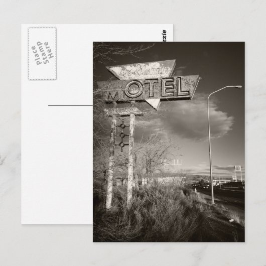 Retro Motel Briefkaart (Voorkant / Achterkant)