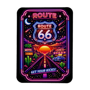 Retro Motel Diner Reis Cadeau Magneet