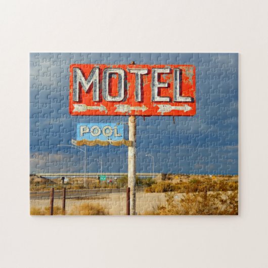 RETRO MOTEL SIGN PUZZZLE LEGPUZZEL (Horizontaal)