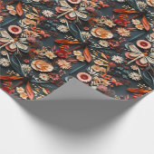 Retro Moth & Dragonfly Bloemenpatroon Cadeaupapier (Hoek)