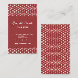 Retro Motif Craft Pattern-visitekaartje Visitekaartje