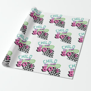 Retro Motif van 80 s Cadeaupapier