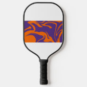 Retro Motion Oranje & Paarse Pickleball Paddle (Voorkant)