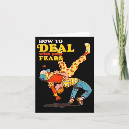 Retro Motivation Quote How To With Your Fears Funn Kaart (Voorkant)