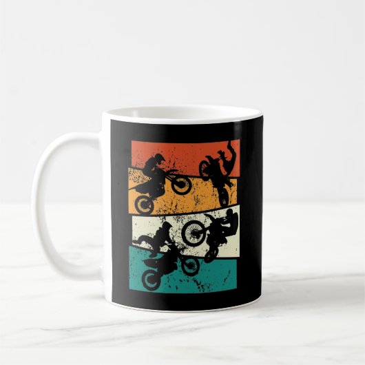 Retro Motocross Freestyle Koffiemok (Links)