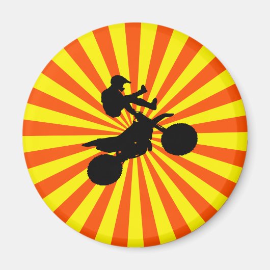 RETRO MOTOCROSS MAGNEET (Voorkant)