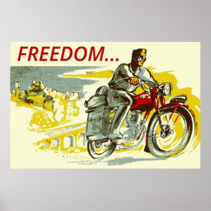 Retro  motor FREEDOM Poster