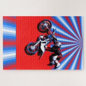 Retro Motorcross Rider Design Legpuzzel (Horizontaal)