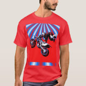 Retro Motorcross Rider Design T-shirt (Voorkant)