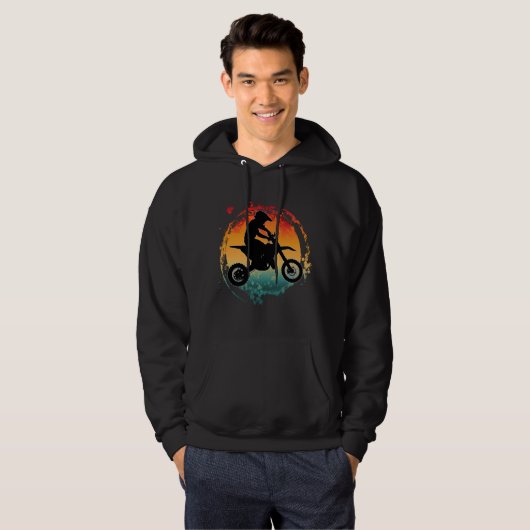 RETRO MOTORCROSSRAIDER VINTAGE HOODIE (Voorkant volledig)