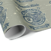 Retro  Motorcycle Cadeaupapier (Rol Hoek)