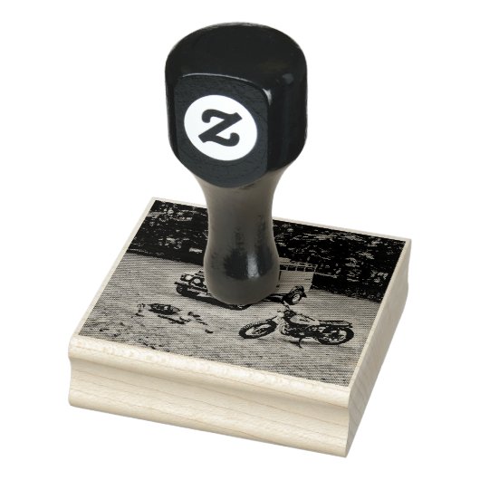 Retro motorcycle gift rubberstempel (Stempel)