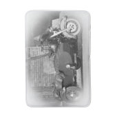 retro motorcycle sidecar bath mat (Voorkant Verticaal)