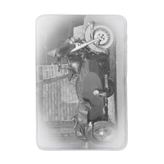 retro motorcycle sidecar bath mat (Voorkant Verticaal)