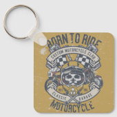 Retro  Motorcycle Sleutelhanger (Voorkant)