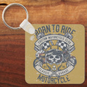 Retro  Motorcycle Sleutelhanger (Voorkant)