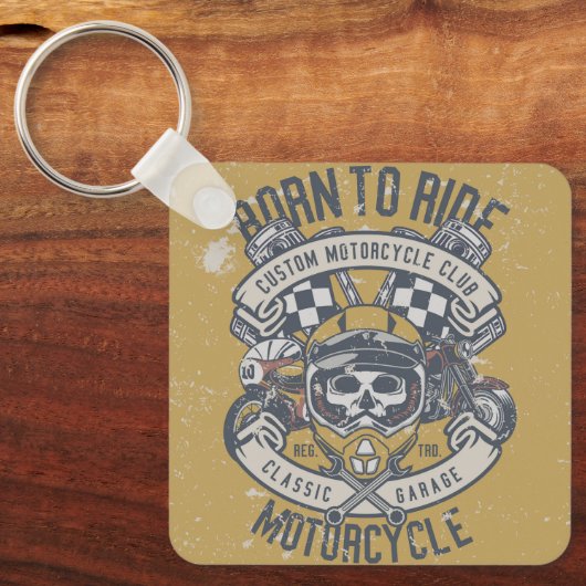 Retro  Motorcycle Sleutelhanger (Voorkant)