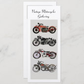 RETRO MOTORCYCLUS PARTIJ, Gold White Red Black Kaart (Voorkant / Achterkant)