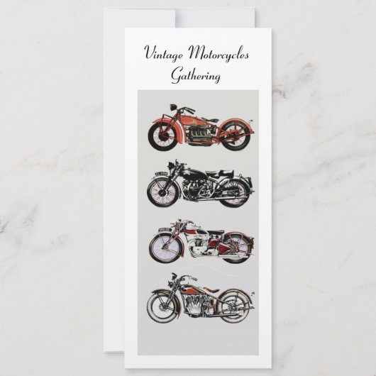 RETRO MOTORCYCLUS PARTIJ, Gold White Red Black Kaart (Voorkant)