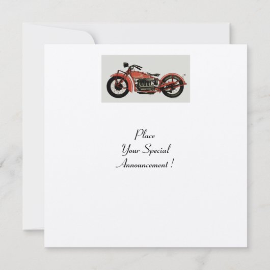 RETRO MOTORCYCLUS PARTIJ, Gold White Red Black Kaart (Achterkant)