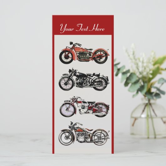 RETRO MOTORCYCLUS PARTIJ Rood zwart wit grijs (Staand voorkant)