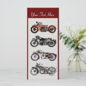 RETRO MOTORCYCLUS PARTIJ Rood zwart wit grijs (Staand voorkant)