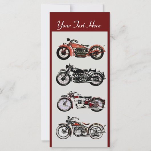 RETRO MOTORCYCLUS PARTIJ Rood zwart wit grijs (Voorkant)