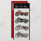 RETRO MOTORCYCLUS PARTIJ Rood zwart wit grijs (Voorkant / Achterkant)