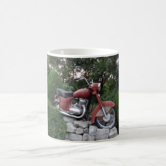 Retro motorfiets Classic Witte Mok (Center)