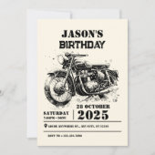Retro  Motorfiets custom biker birthday Kaart (Voorkant)