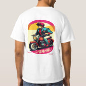 Retro Motorfiets Design T-Shirt - (Achterkant)
